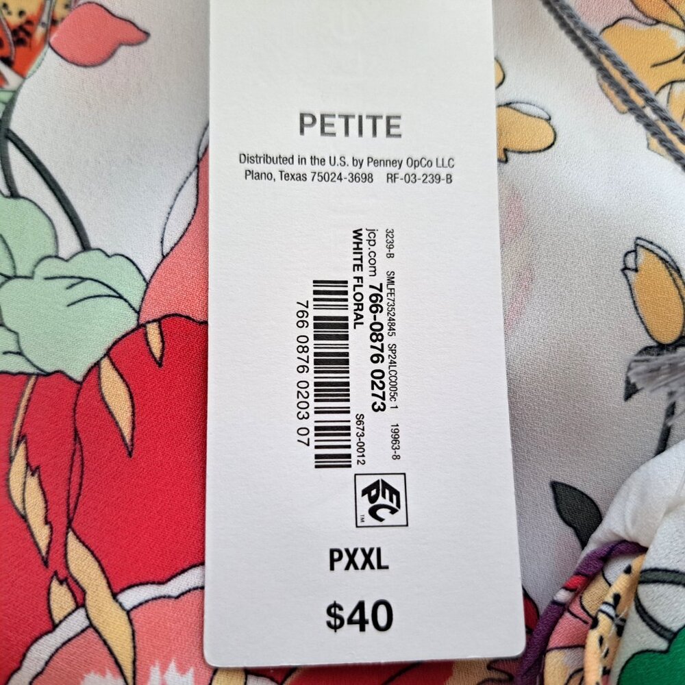 Liz Clairborne Women's Floral Cami Top Short Sleeve Size PXXL White Multic… - Picture 7 of 11